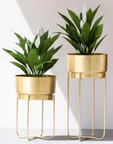Metal Vase Round with Stand/ Base 75cm